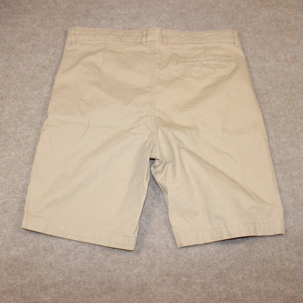 Old Navy Boys 20 Plus Khaki Chino Shorts Built-In Flex Tan Flat Front Chinos